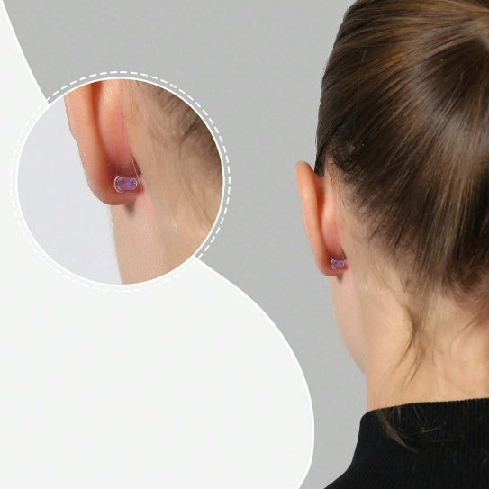 1 Box - 2 Types Of Transparent Soft Silicone Earrings Back Plug-in DIY Earring Accessories